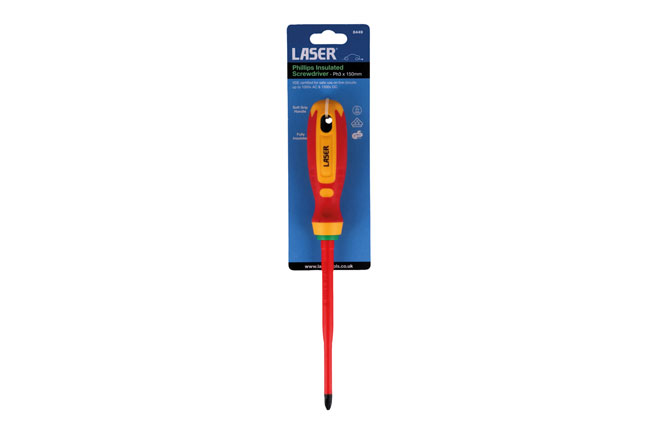 Laser Tools 8449 Phillips Insulated Screwdriver Ph3 x 150mm