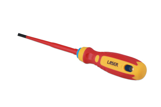 Laser Tools 8452 Flat Insulated Screwdriver 4.0 x 100mm