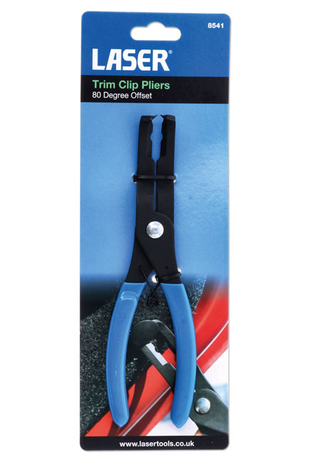 Laser Tools 8541 Trim Clip Pliers - 80 Degree Offset