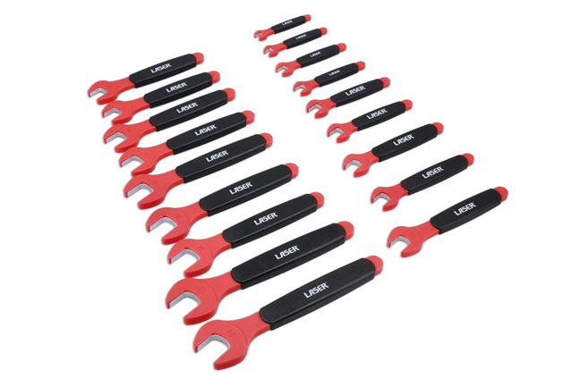 Laser Tools 8558 Insulated Open Ended Spanner Set 18pc