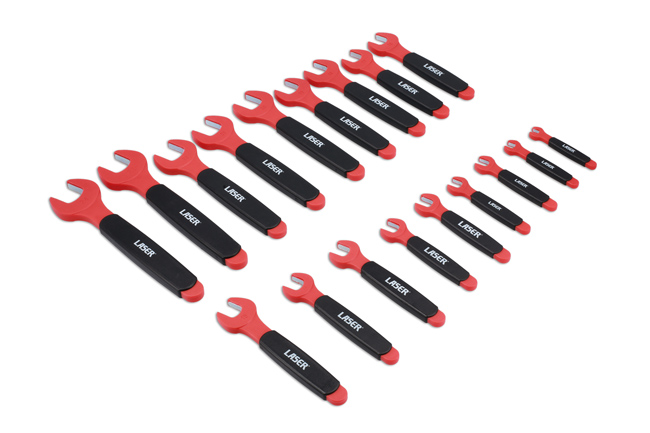 Laser Tools 8558 Insulated Open Ended Spanner Set 18pc