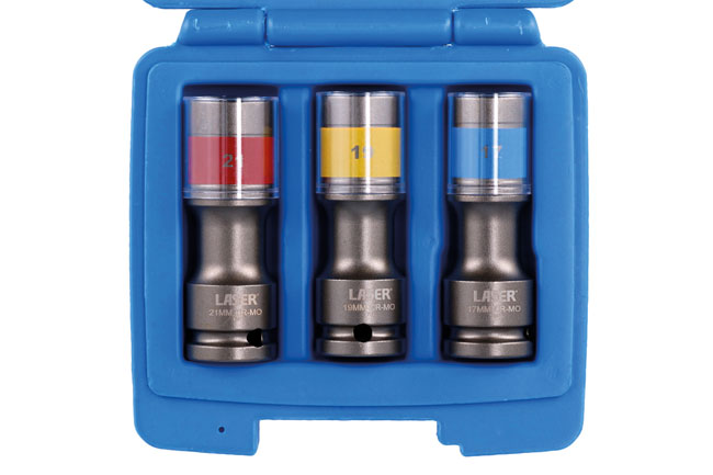 Laser Tools 8593 Alloy Wheel Torsion Socket Set 3pc