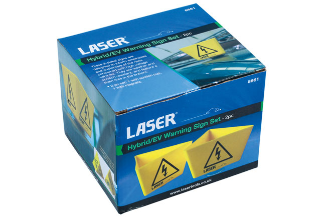 Laser Tools 8661 Hybrid /EV Warning Sign 2pc Set