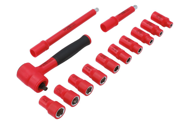 Laser Tools 8799 Insulated Socket Set 1/4"D 13pc