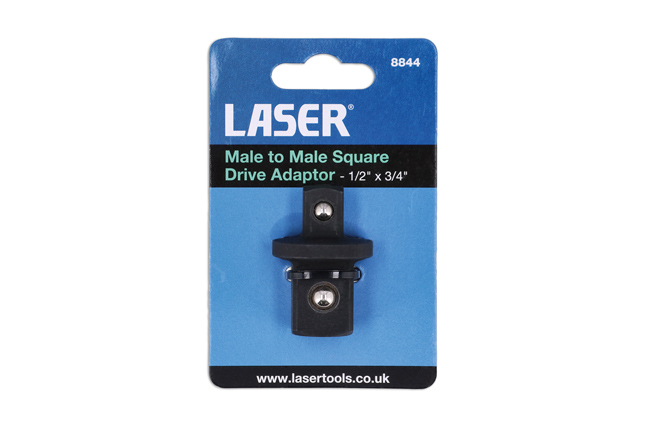 Laser Tools 8844 Male to Male Square Drive Adaptor - 1/2" x 3/4"