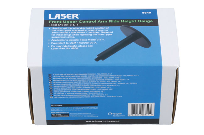Laser Tools 8849 Front Upper Control Arm Ride Height Gauge - Tesla Model 3 & Y