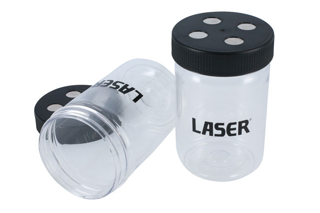 Laser Tools 8854 Magnetic Plastic Storage Tubs 2pc