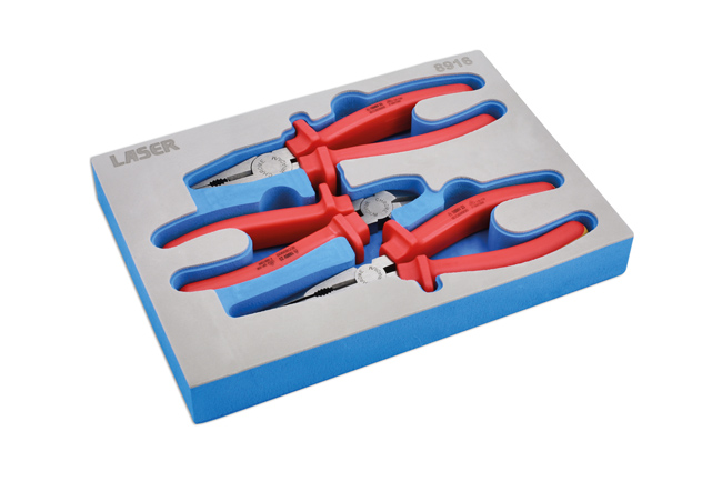 Laser Tools 8916 Insulated Plier Set 3pc