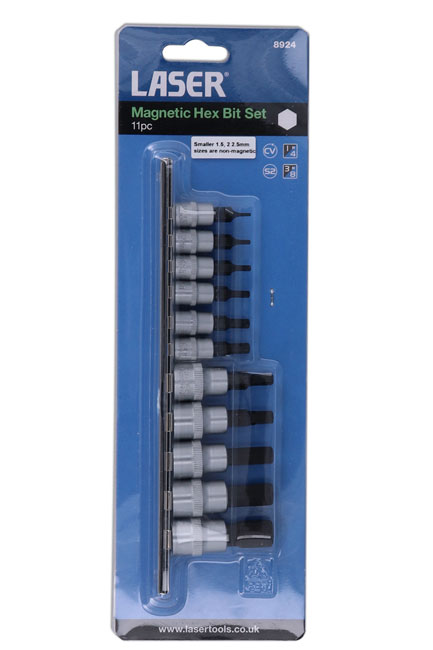 Laser Tools 8924 Magnetic Hex Bit Set 11pc