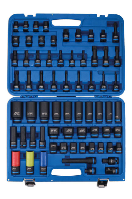 Laser Tools 8987 Impact Bit Socket Set 1/2"D 67pc