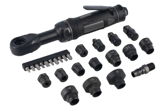 Laser Tools 9016 Go Thru Air Ratchet Socket & Bit Set