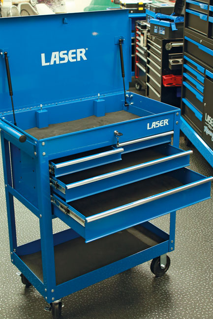 Laser Tools 9026 Workshop Tool Trolley - 4 Drawer