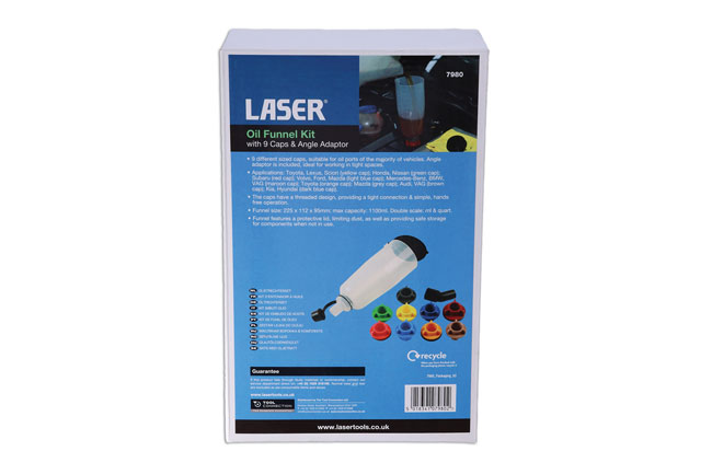 Laser Tools 9120 Oil Funnel Kit with Drain Storage Station